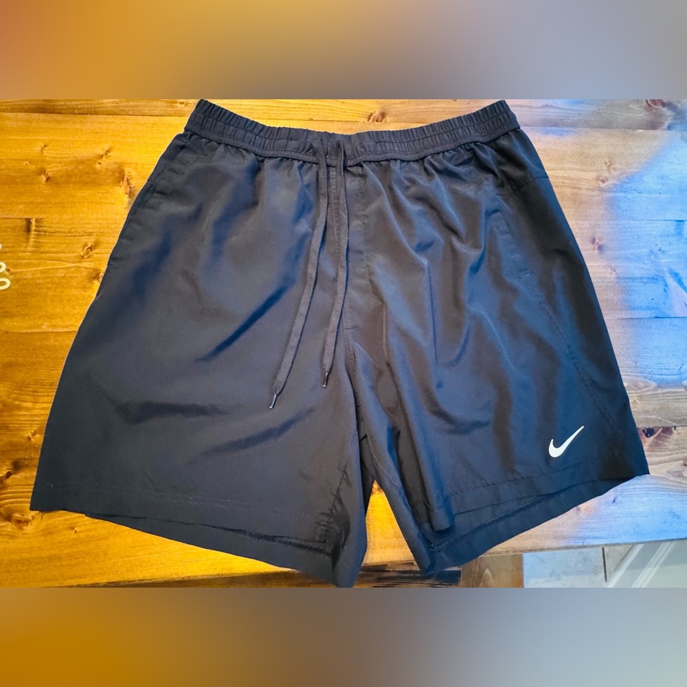 Nike Men’s Black Athletic Shorts with Swoosh